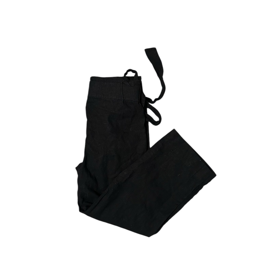 Black Pants with Tie Waist‎